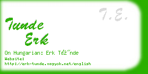 tunde erk business card